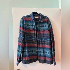 Men's Urban Outfitters Multicolor Patterned Shirt Jacket